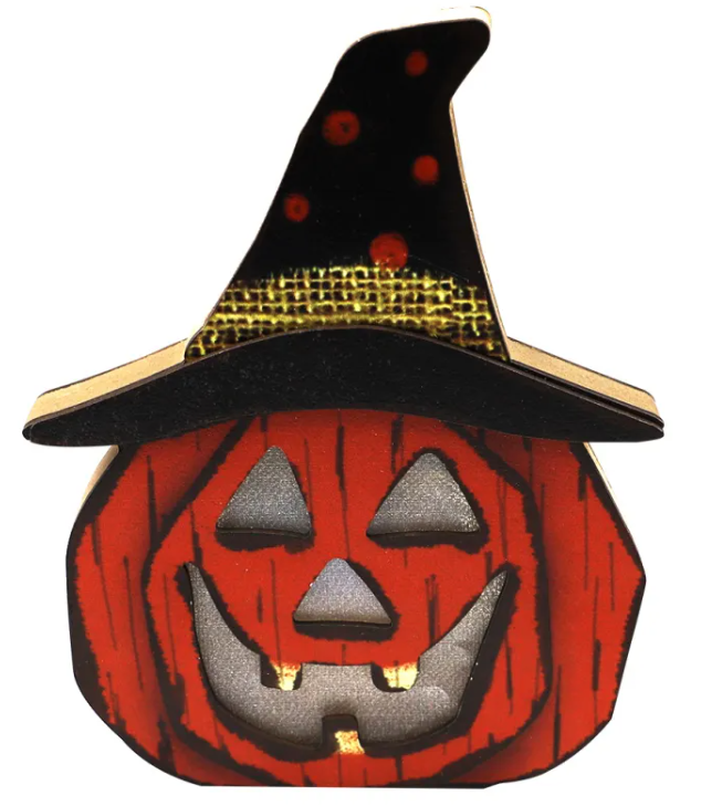 ANTVERO Wooden Pumpkin Halloween Decor