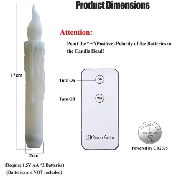 ANTVERO Flickering Flameless LED Candles